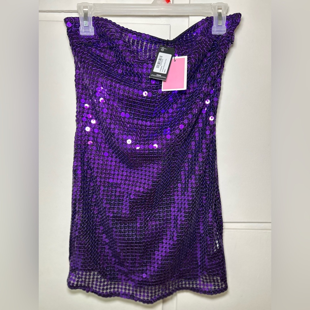 Pretty Little Thing Purple Sequin Dress